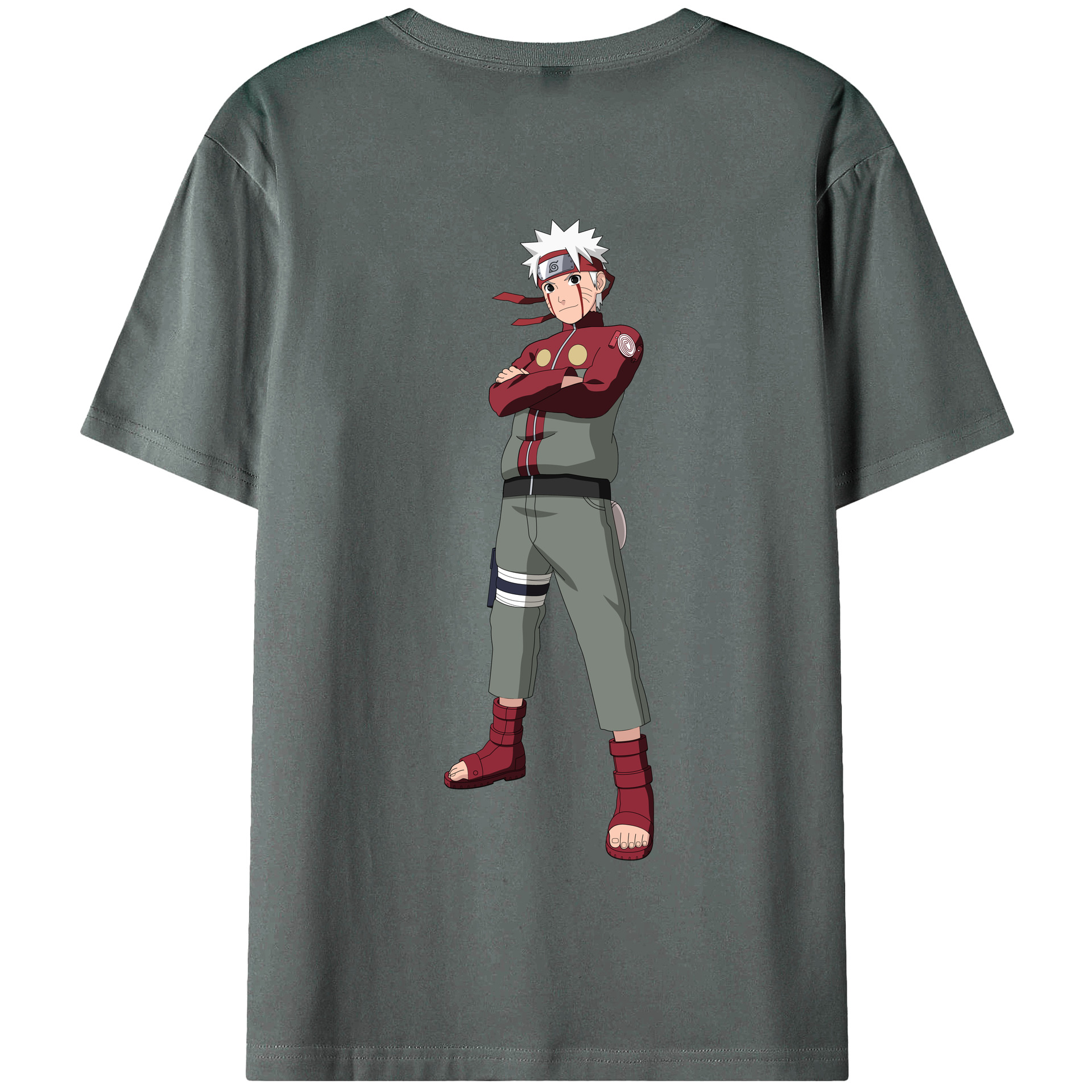 （画像用） NARUTO -ナルト- うずまき ナルト Uzumaki Naruto 綿100％半袖Tシャツ（背面プリント）